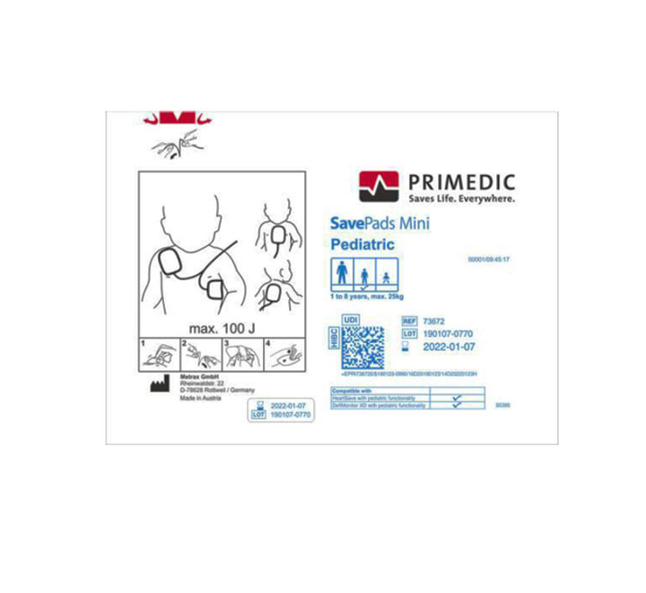 Electrodos Pediátricos SavePads Mini PRIMEDIC