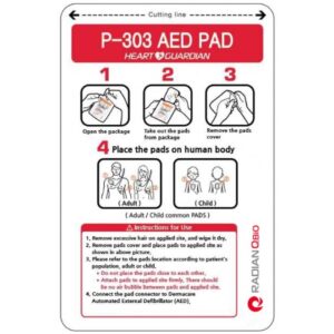Electrodos P-303 Radian QBio para desfibrilador Heart Guardian HR-501
