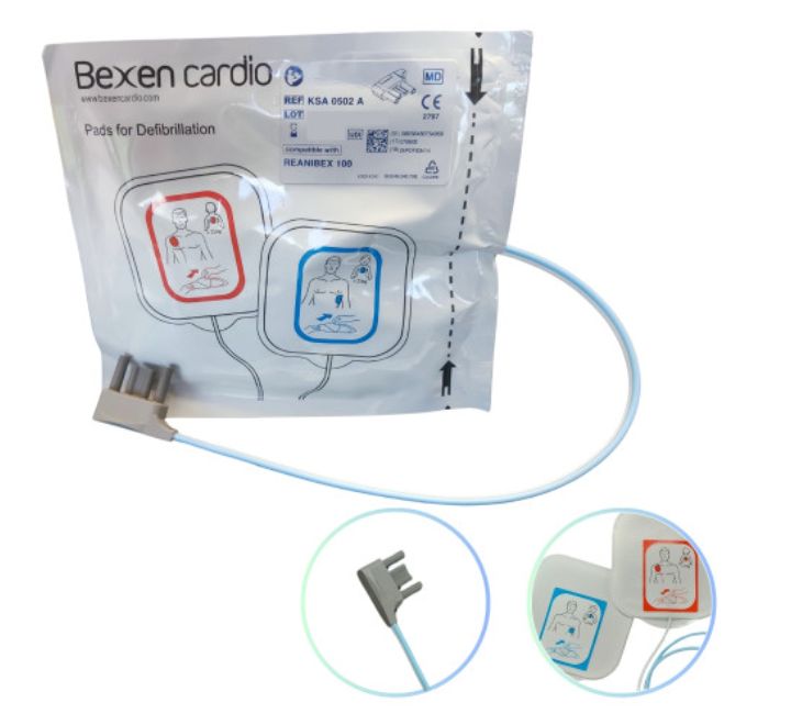 Electrodos Desfibrilador Reanibex 100 Bexen Cardio.